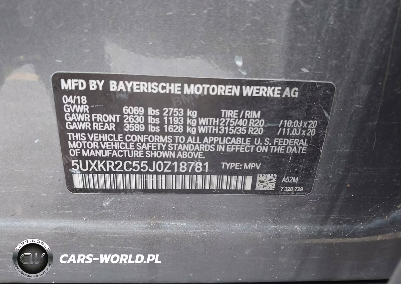 2018 BMW X5 Sdrive35I VIN:5UXKR2C55J0Z18781 - 9