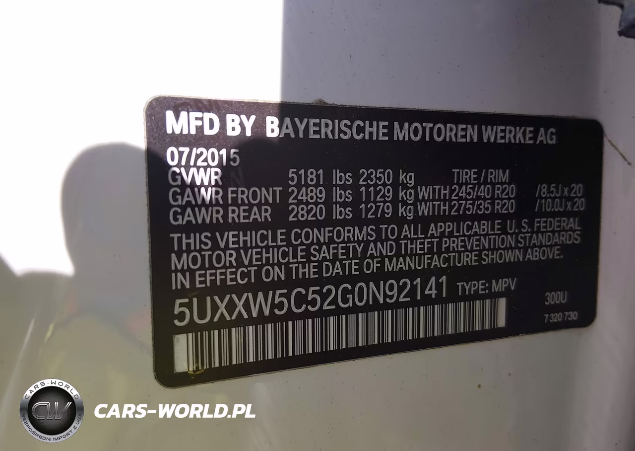2016 BMW X4 xDrive35I VIN:5UXXW5C52G0N92141 - 9