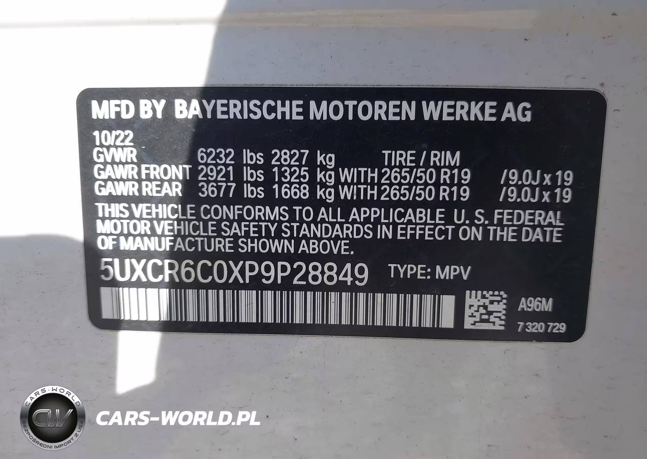 2023 BMW X5 xDrive40I VIN:5UXCR6C0XP9P28849 - 9