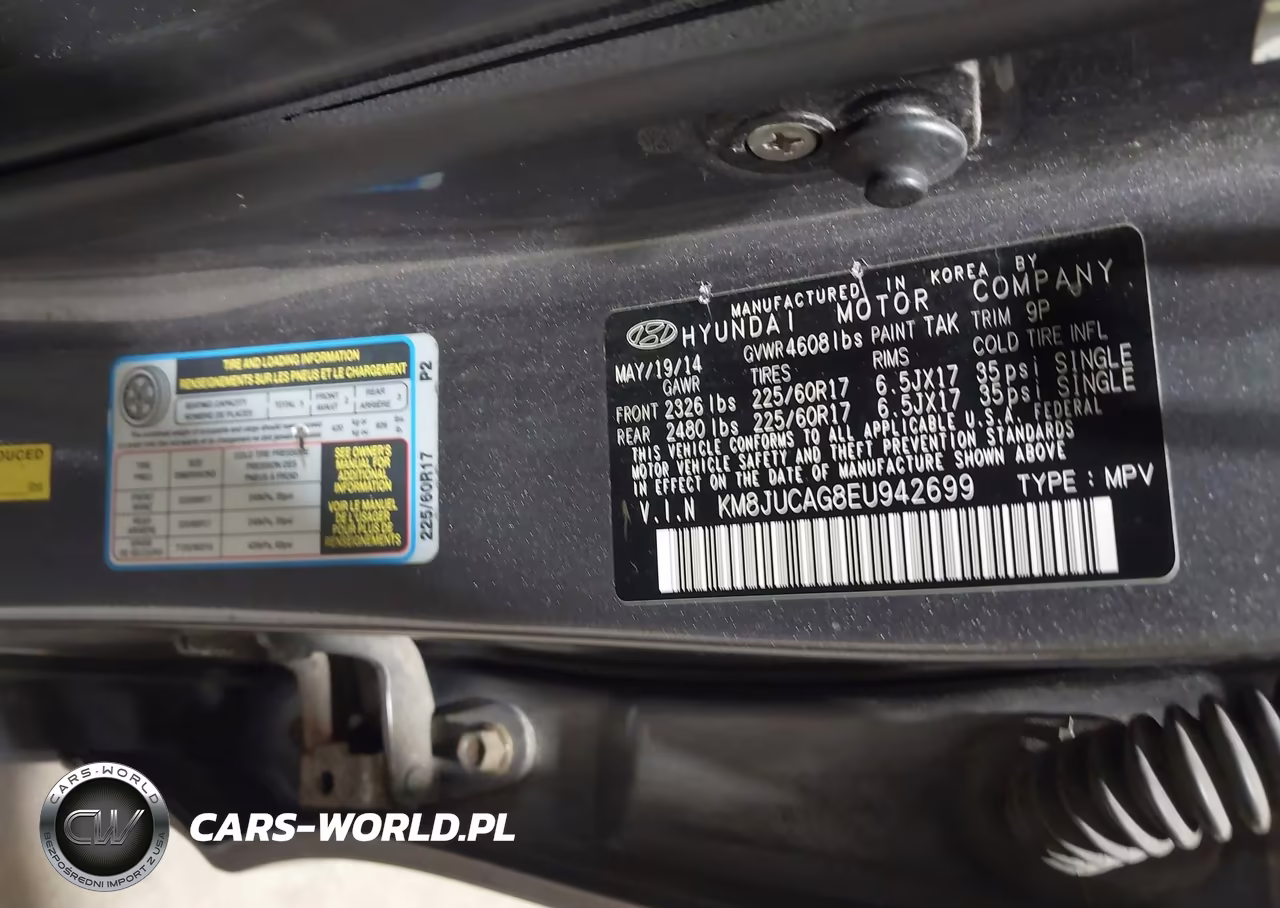2014 Hyundai Tucson Se VIN:KM8JUCAG8EU942699 - 9