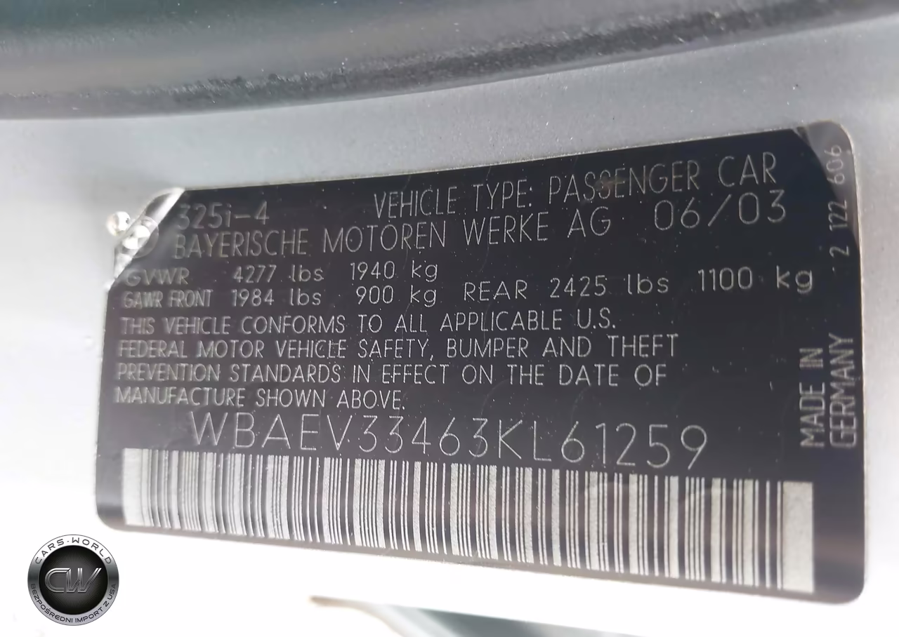 2003 BMW 325I VIN:WBAEV33463KL61259 - 9