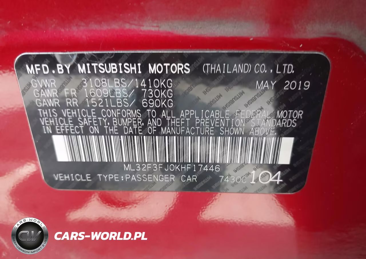 2019 Mitsubishi Mirage G4 Es VIN:ML32F3FJ0KHF17446 - 9
