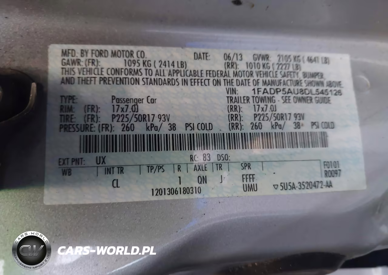 2013 Ford C-Max Hybrid Se VIN:1FADP5AU8DL545126 - 9