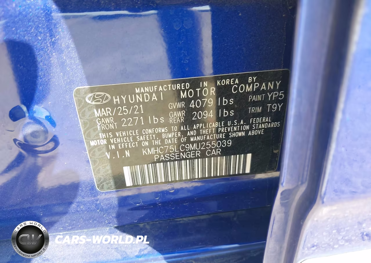 2021 Hyundai Ioniq Hybrid Se VIN:KMHC75LC9MU255039 - 9