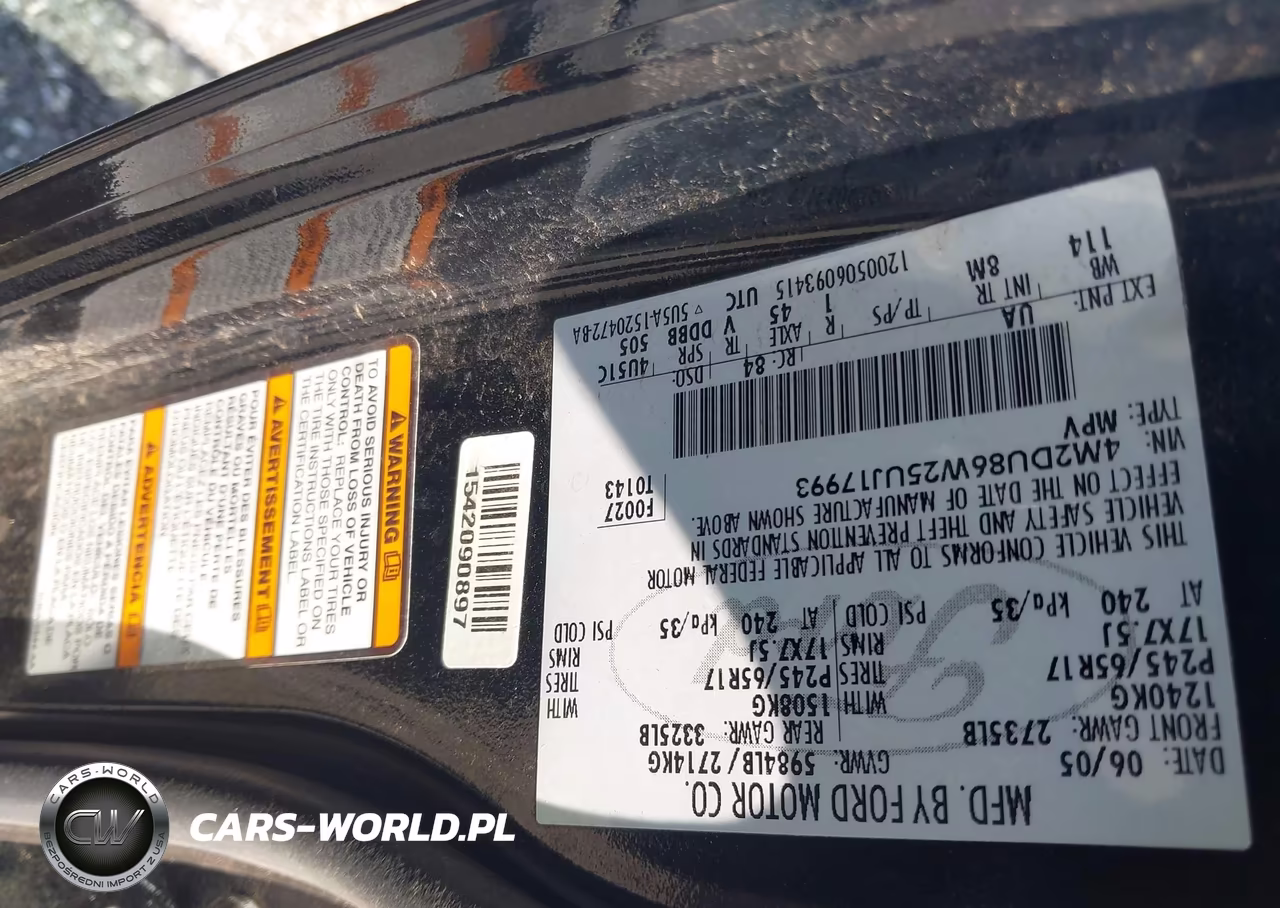 2005 Mercury Mountaineer VIN:4M2DU86W25UJ17993 - 9