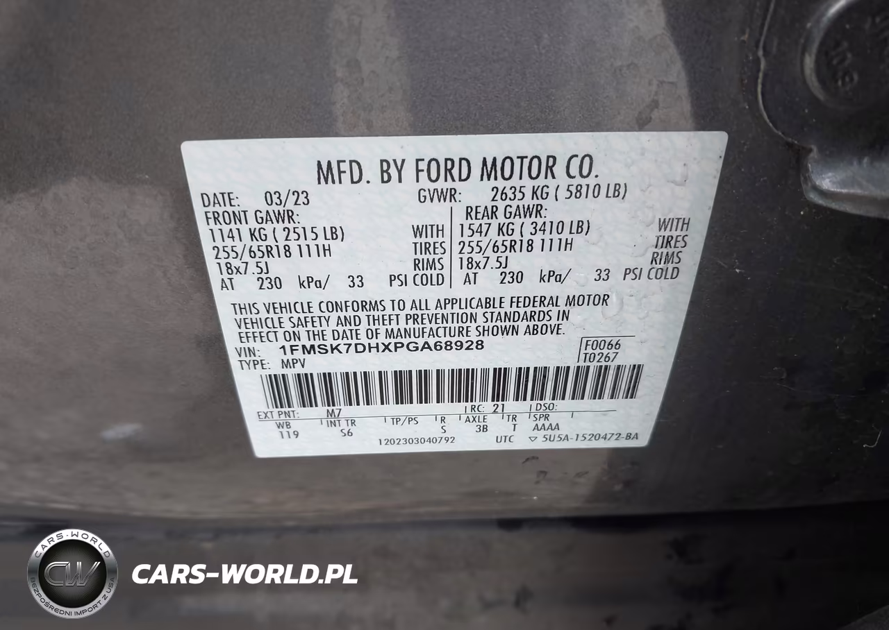 2023 Ford Explorer Xlt VIN:1FMSK7DHXPGA68928 - 9