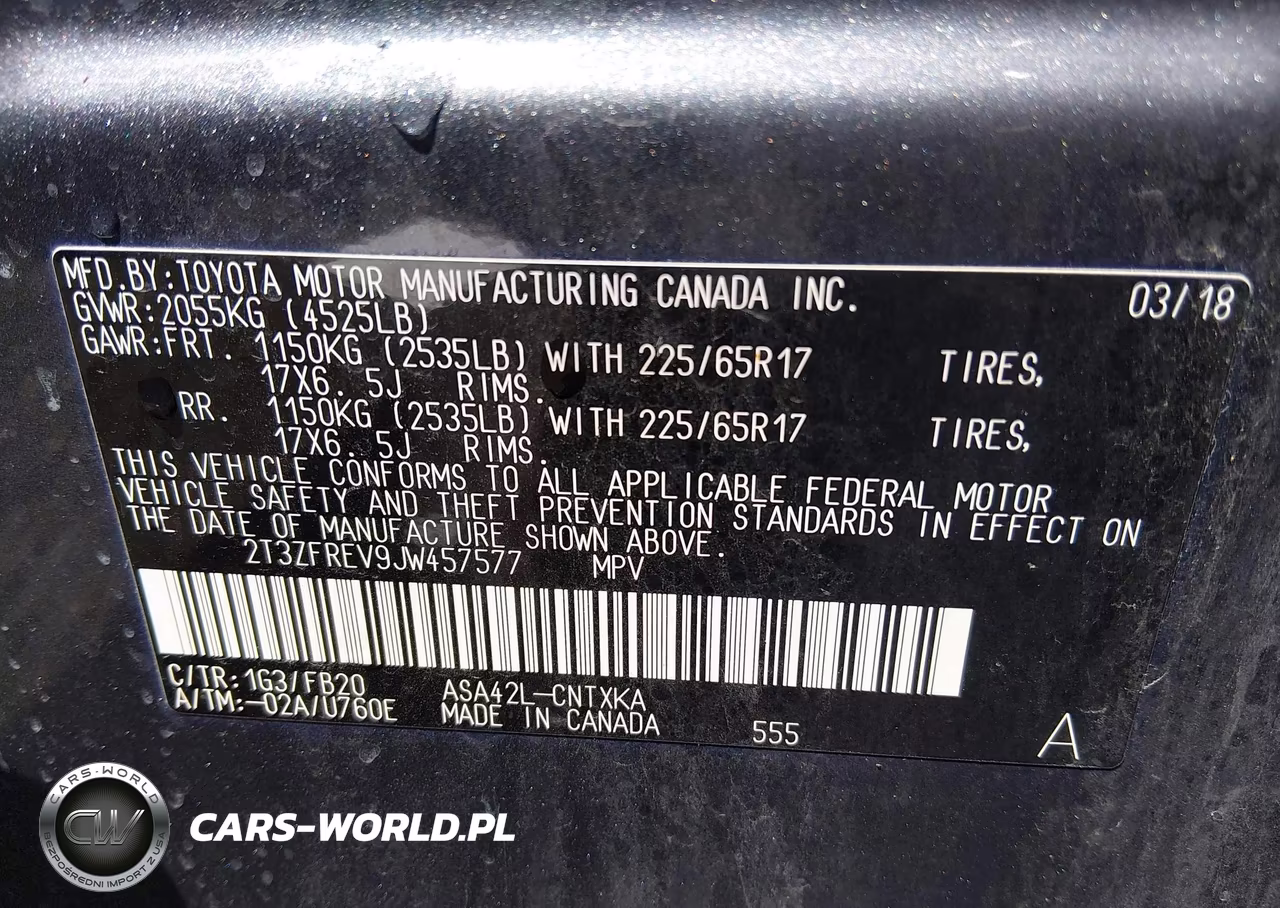 2018 Toyota Rav4 Le VIN:2T3ZFREV9JW457577 - 9