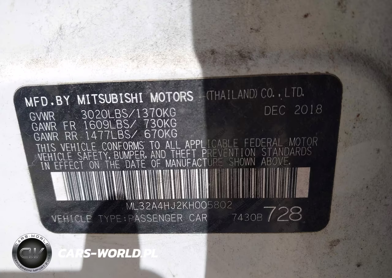 2019 Mitsubishi Mirage Se VIN:ML32A4HJ2KH005802 - 9