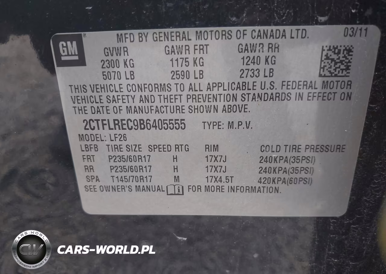 2011 GMC Terrain Sle-1 VIN:2CTFLREC9B6405555 - 9