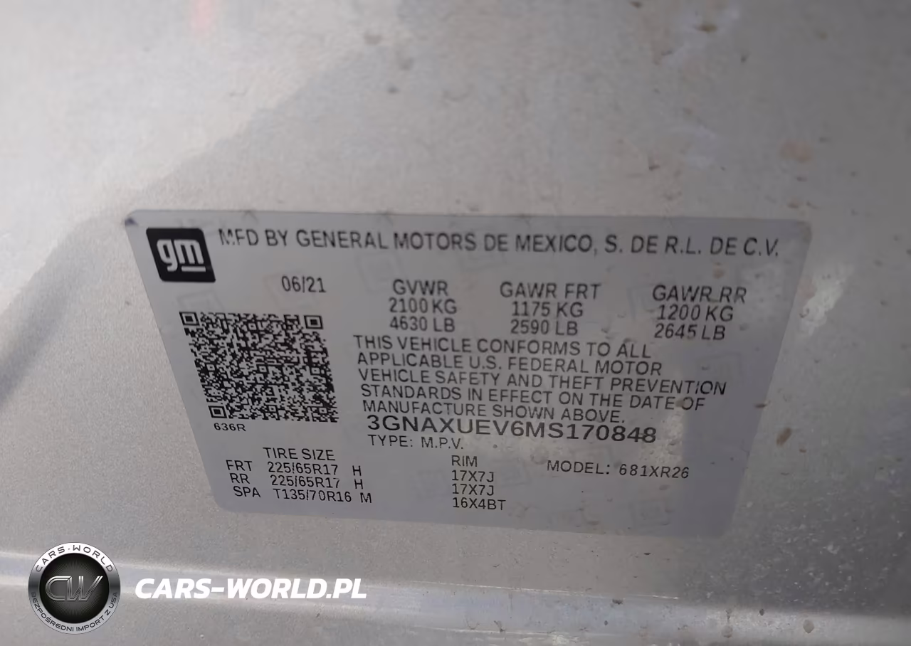 2021 Chevrolet Equinox Awd Lt VIN:3GNAXUEV6MS170848 - 9