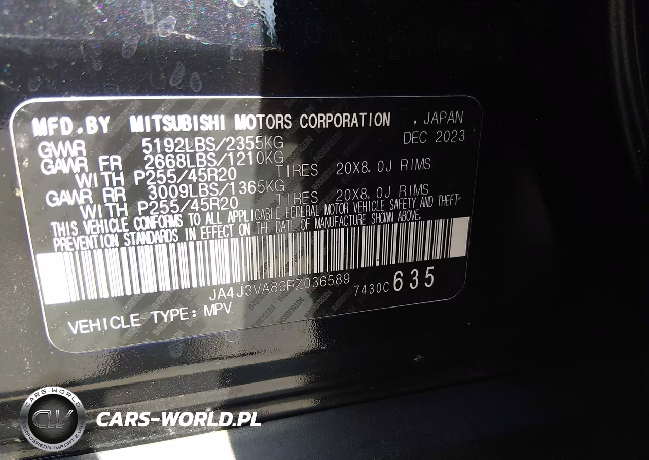 2024 Mitsubishi Outlander Se 2.5 2Wd-Se Black Edition S-Awc-Se Black Edition W-Pano Roof S-Awc VIN:JA4J3VA89RZ036589 - 9