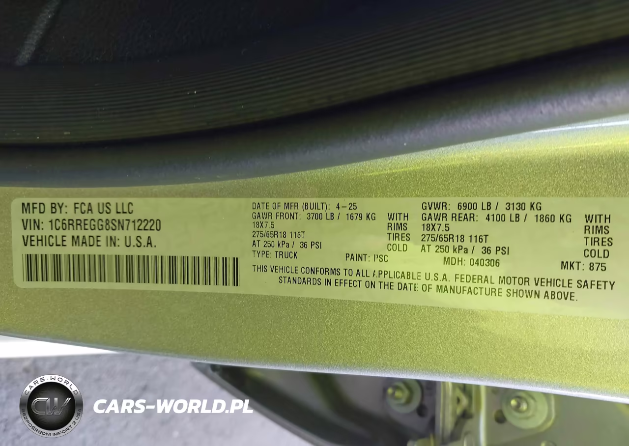 2025 Ram 1500 Tradesman 4X2 5'7 Box VIN:1C6RREGG8SN712220 - 9