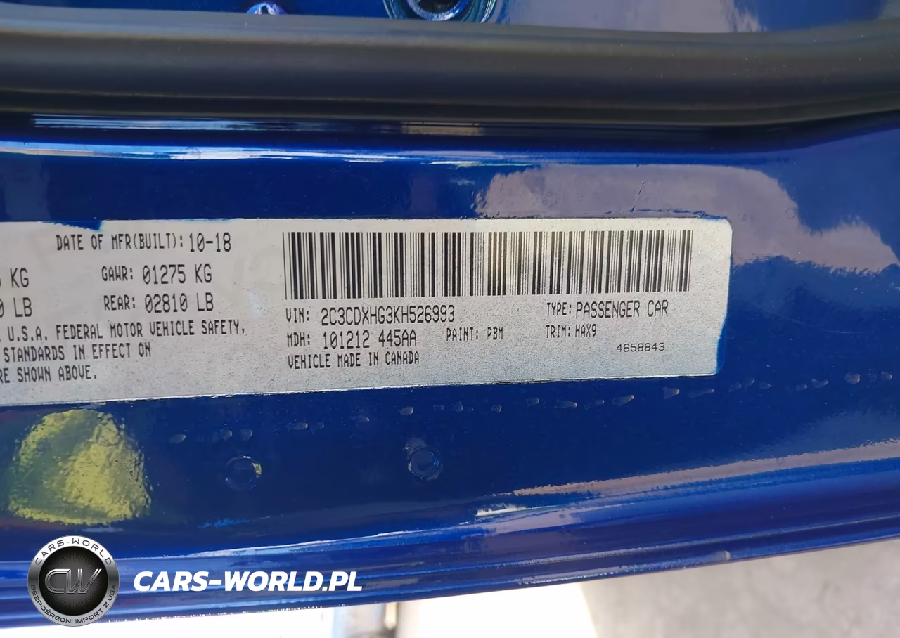 2019 Dodge Charger Gt VIN:2C3CDXHG3KH526993 - 9