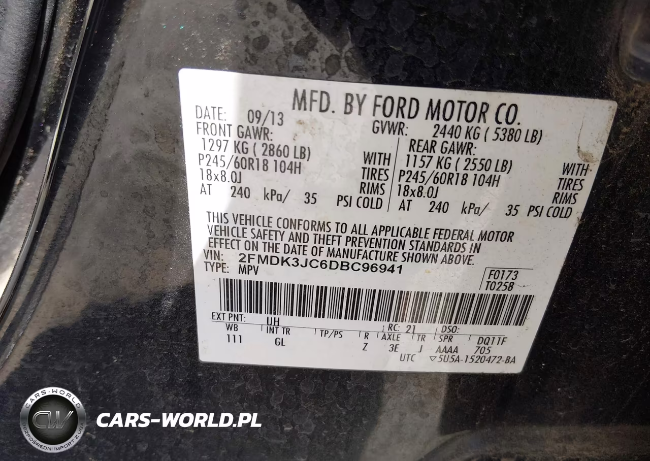 2013 Ford Edge Sel VIN:2FMDK3JC6DBC96941 - 9