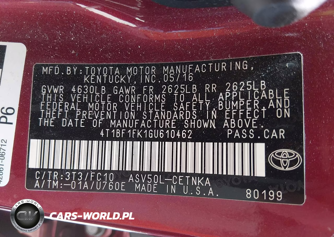 2016 Toyota Camry Le VIN:4T1BF1FK1GU610462 - 9
