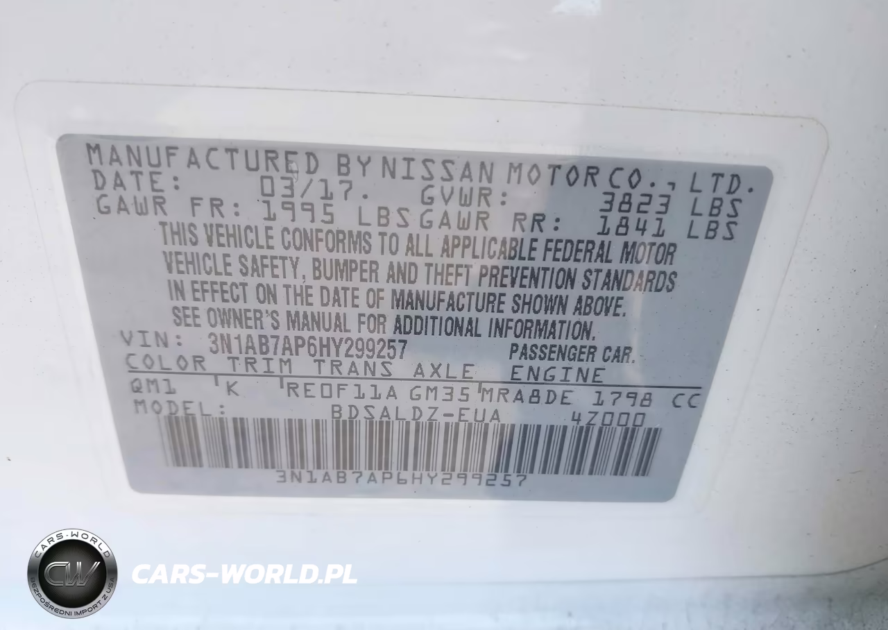 2017 Nissan Sentra Sv VIN:3N1AB7AP6HY299257 - 9