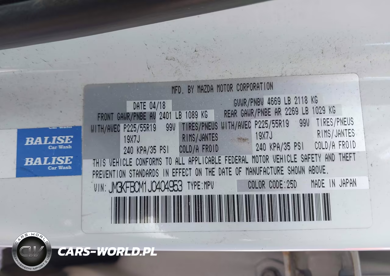 2018 Mazda Cx-5 Touring VIN:JM3KFBCM1J0404953 - 9