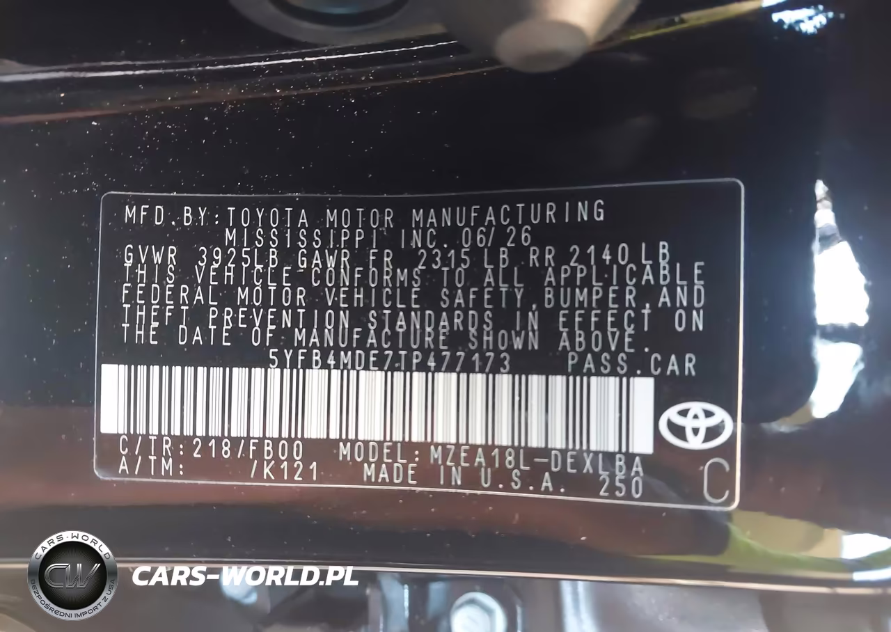 2026 Toyota Corolla Le VIN:5YFB4MDE7TP477173 - 9