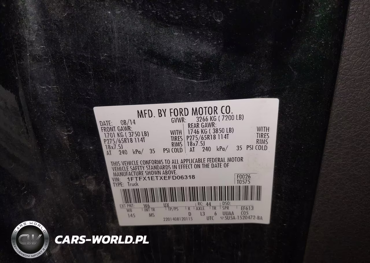 2014 Ford F-150 Xlt VIN:1FTFX1ETXEFD06318 - 9