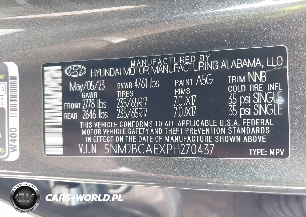 2023 Hyundai Tucson Sel VIN:5NMJBCAEXPH270437 - 9