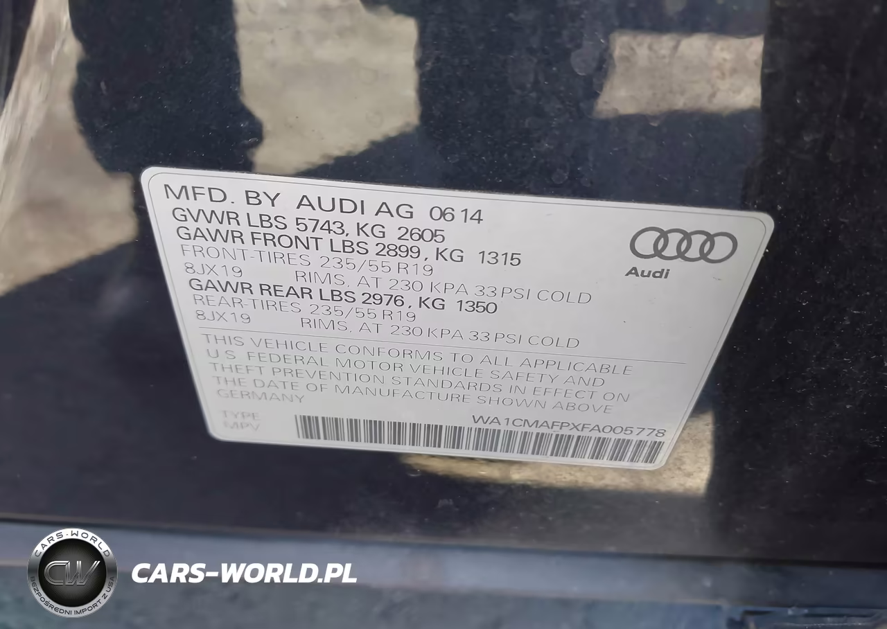 2015 Audi Q5 3.0 Tdi Premium Plus VIN:WA1CMAFPXFA005778 - 9