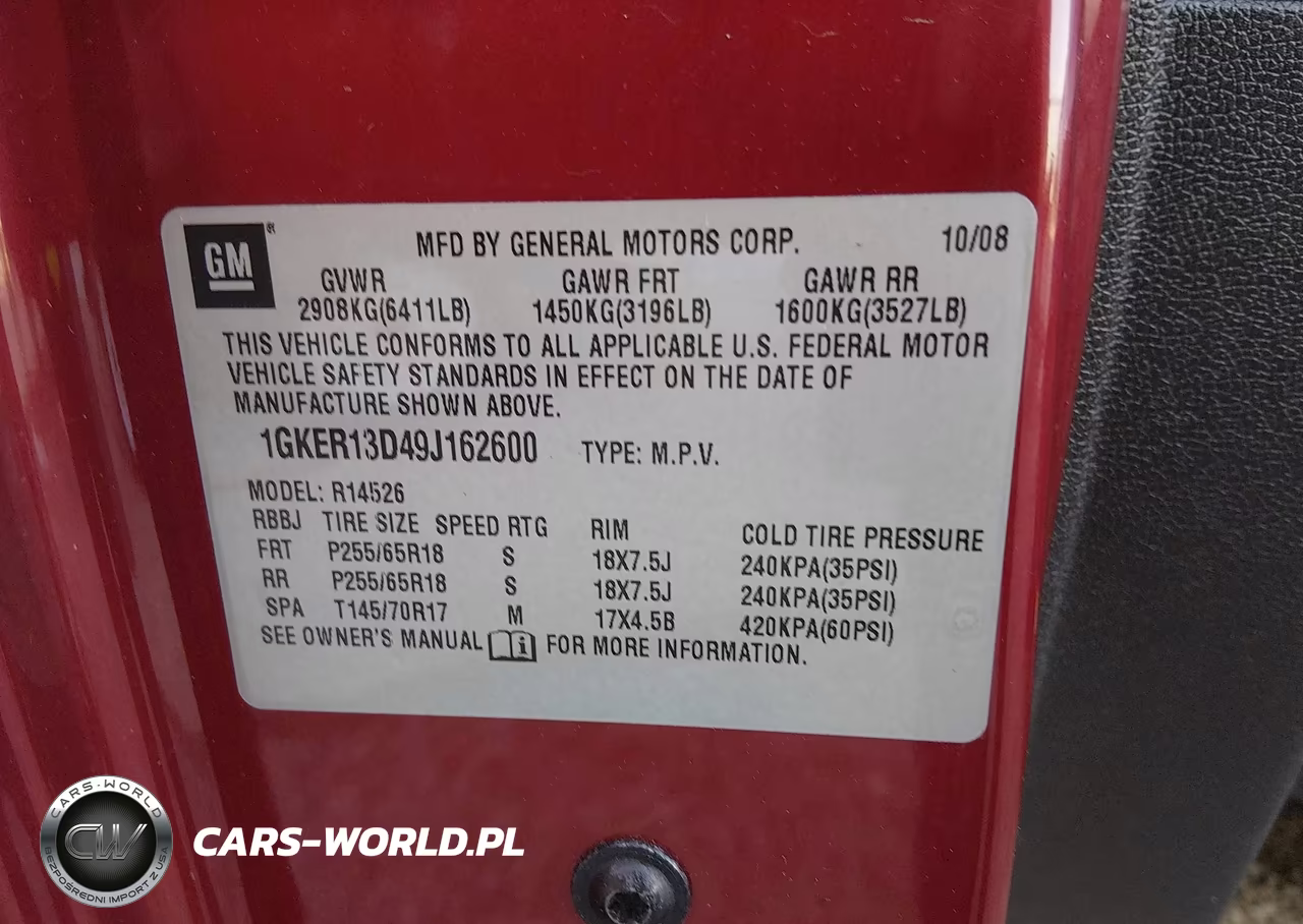 2009 GMC Acadia Sle1 VIN:1GKER13D49J162600 - 9