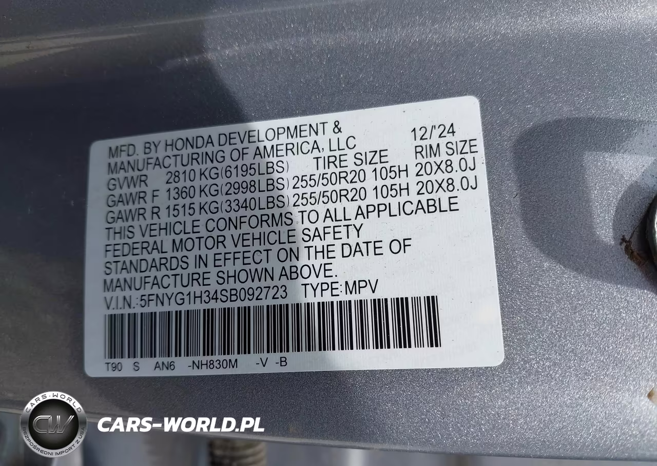 2025 Honda Pilot Sport VIN:5FNYG1H34SB092723 - 9