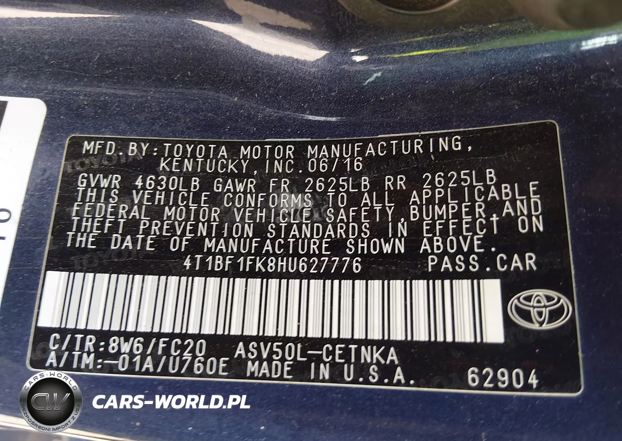 2017 Toyota Camry Le VIN:4T1BF1FK8HU627776 - 9