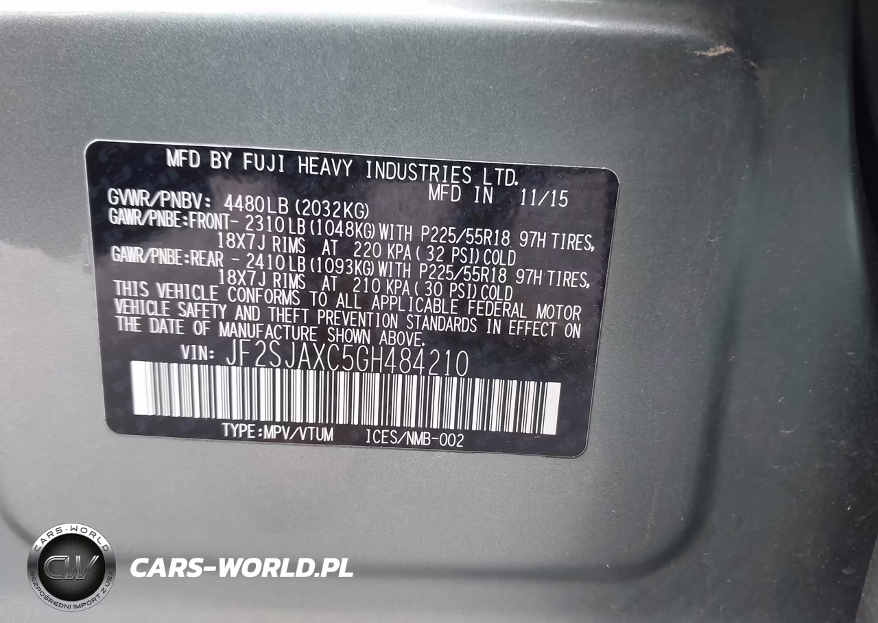 2016 Subaru Forester 2.5I Touring VIN:JF2SJAXC5GH484210 - 9