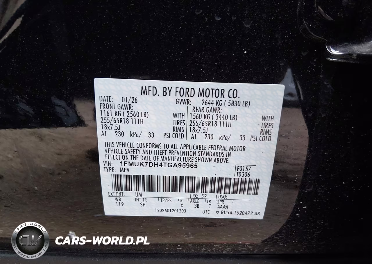 2026 Ford Explorer Active VIN:1FMUK7DH4TGA95965 - 9