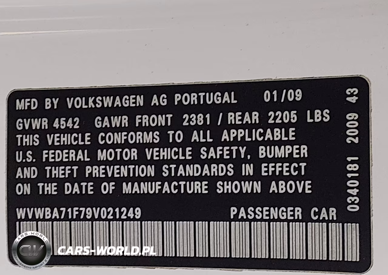 2009 Volkswagen Eos Komfort VIN:WVWBA71F79V021249 - 9