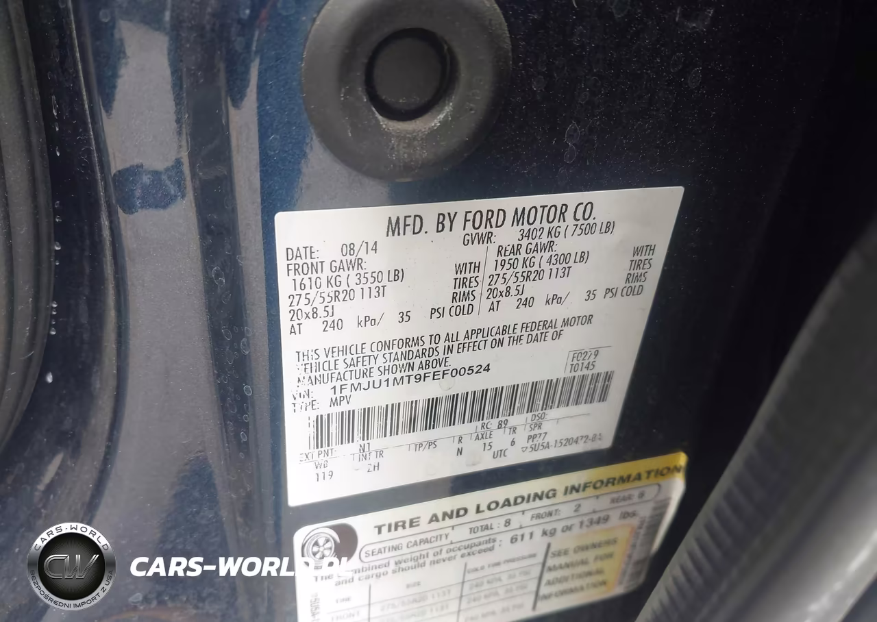 2015 Ford Expedition Platinum VIN:1FMJU1MT9FEF00524 - 9