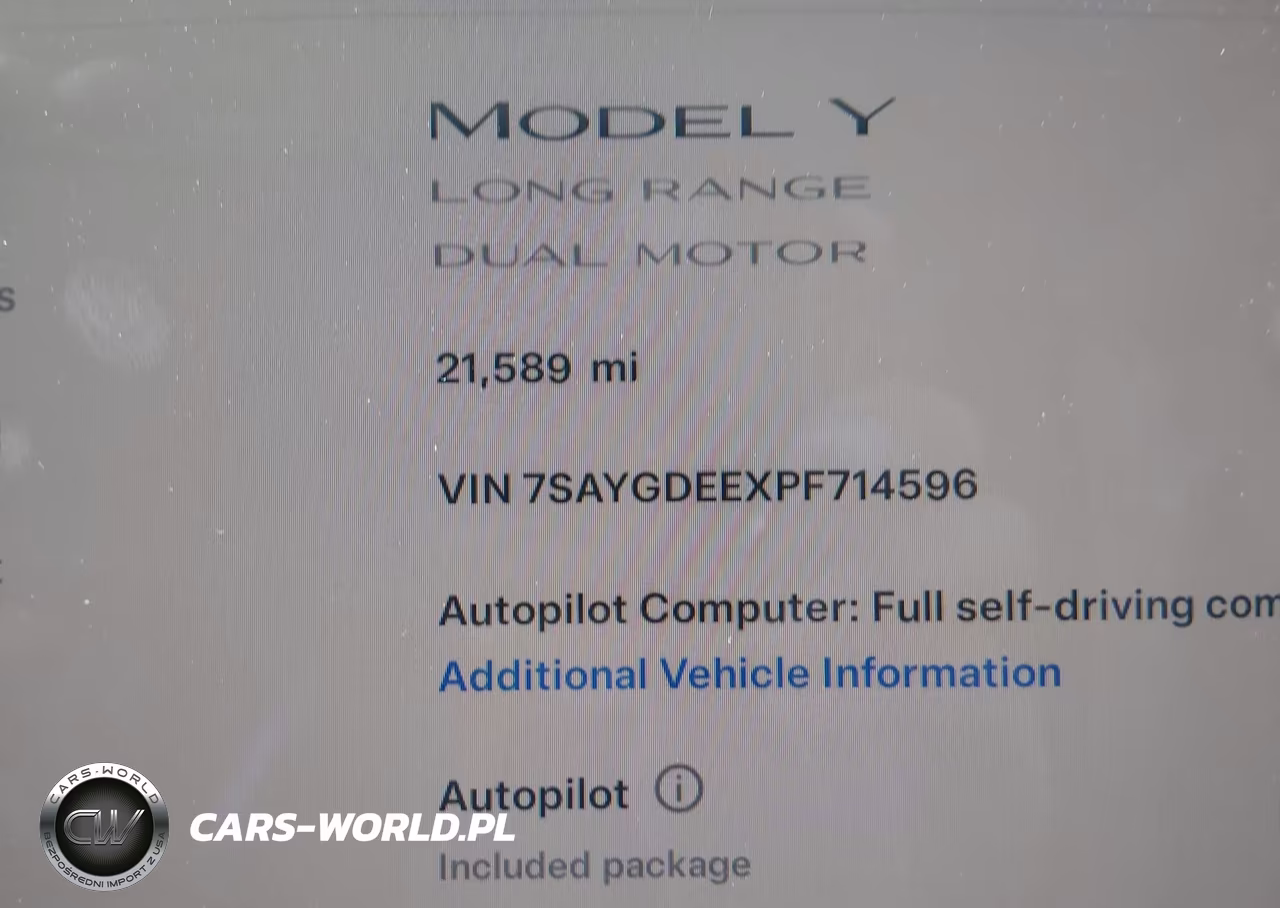 2023 Tesla Model Y Awd-Long Range Dual Motor All-Wheel Drive VIN:7SAYGDEEXPF714596 - 15