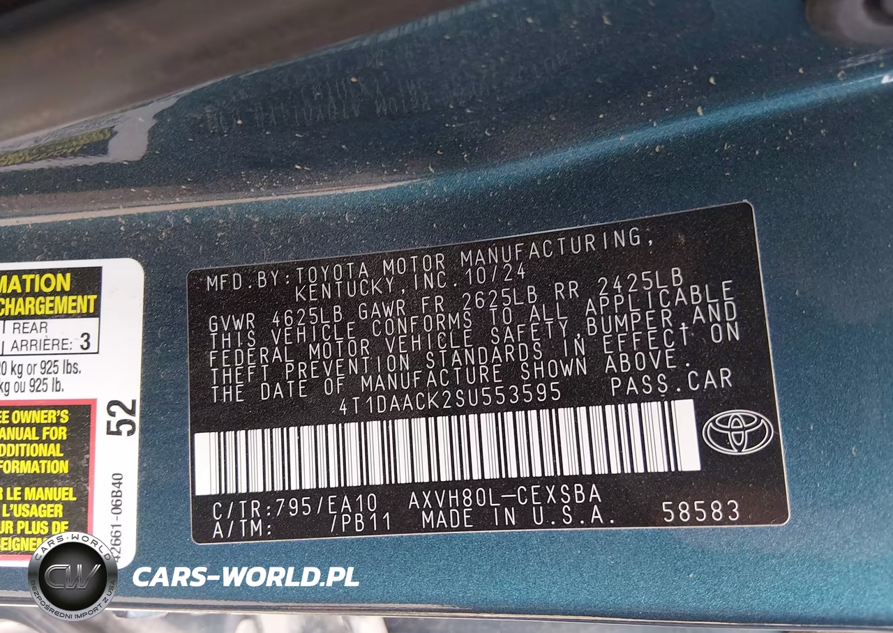 2025 Toyota Camry Se VIN:4T1DAACK2SU553595 - 9