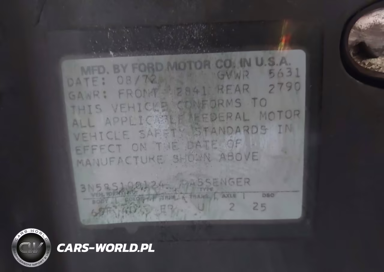 1969 Ford Galaxie VIN:3N58S100124 - 9