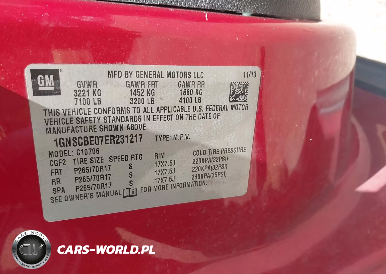 2014 Chevrolet Tahoe Lt VIN:1GNSCBE07ER231217 - 9