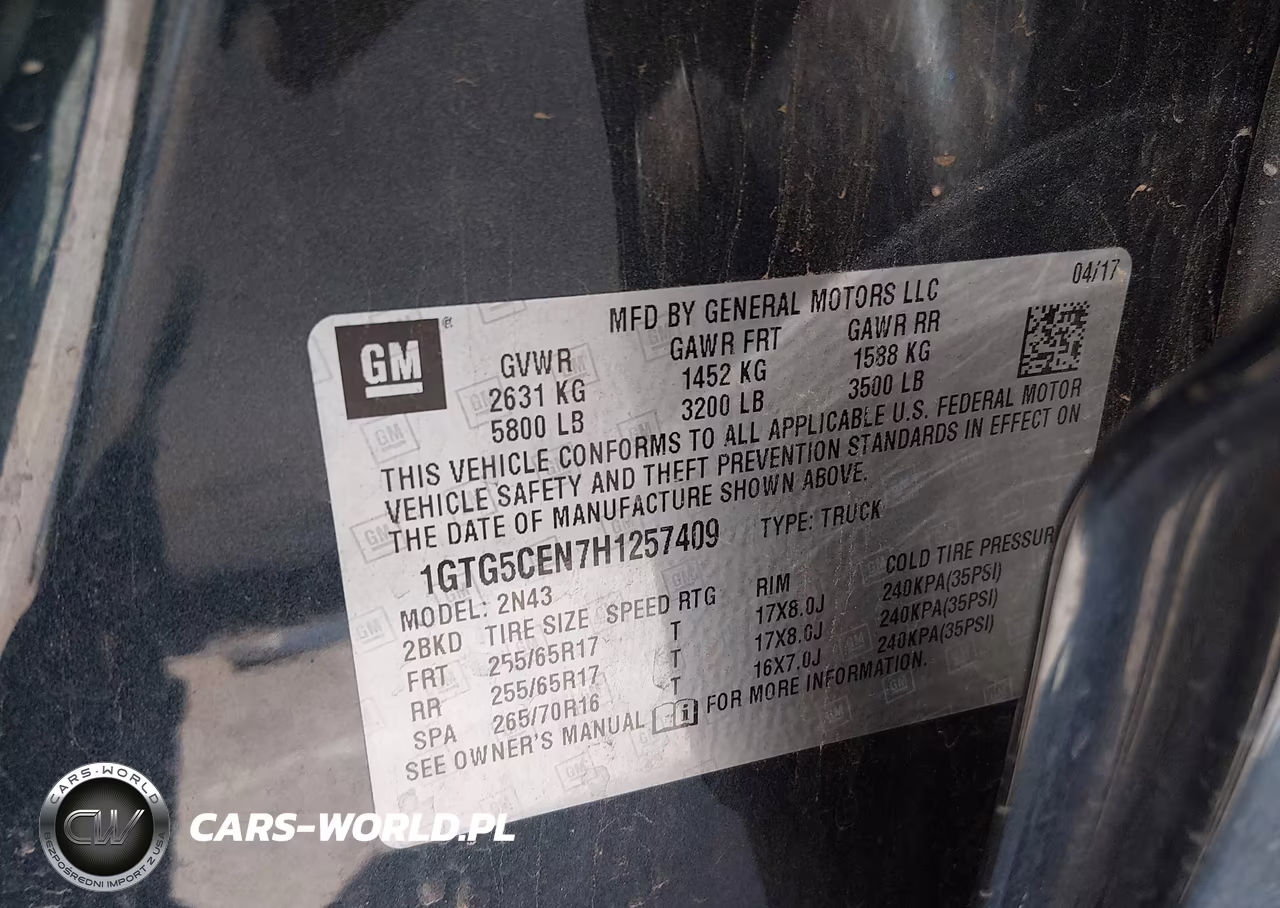 2017 GMC Canyon 2Wd Sle VIN:1GTG5CEN7H1257409 - 9