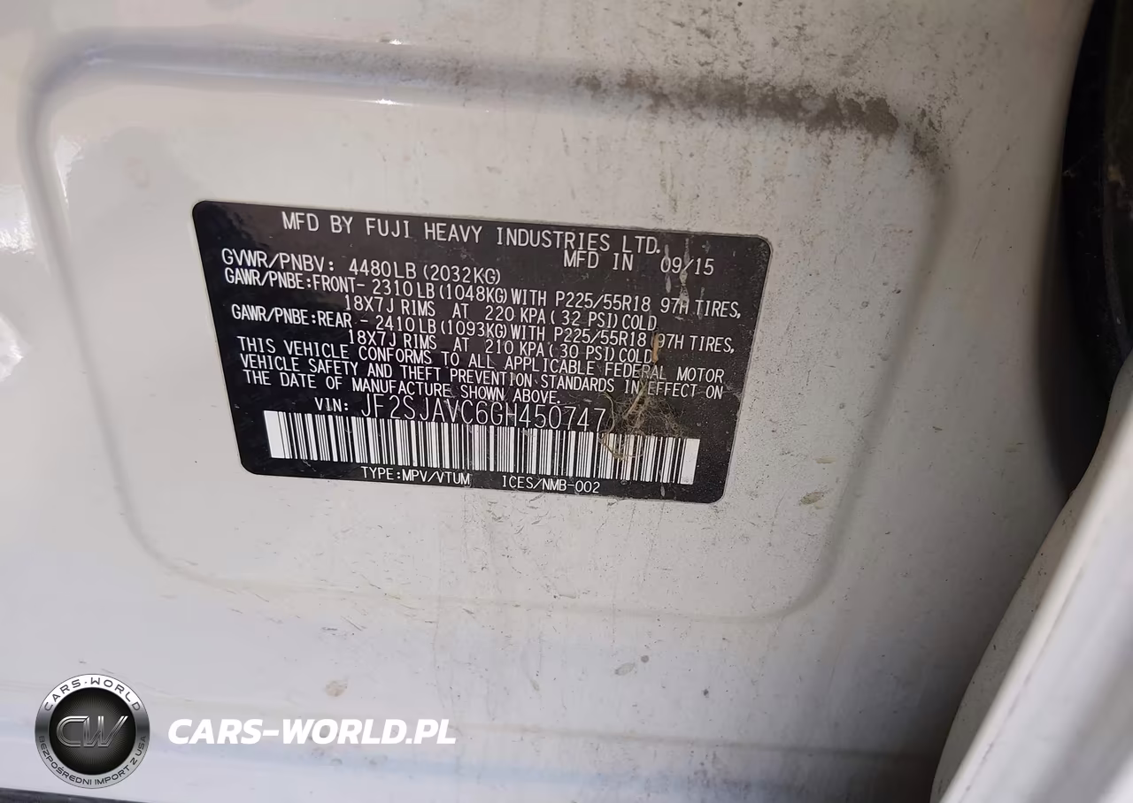2016 Subaru Forester 2.5I Touring VIN:JF2SJAVC6GH450747 - 9