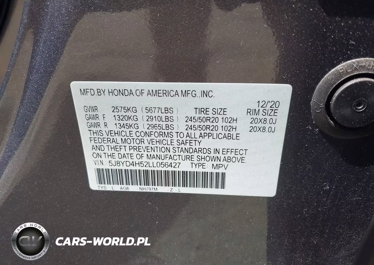 2020 Acura Mdx Technology Package VIN:5J8YD4H52LL056427 - 9