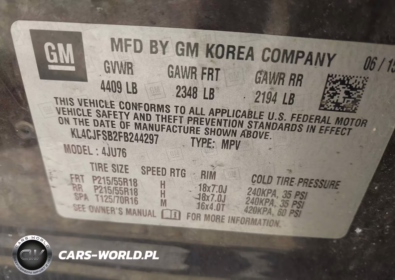 2015 Buick Encore Convenience VIN:KL4CJFSB2FB244297 - 9