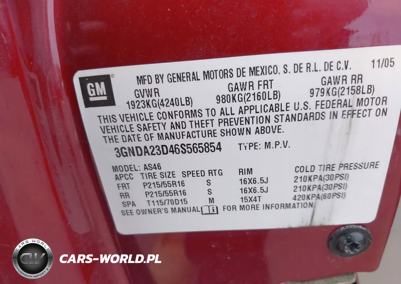 2006 Chevrolet Hhr Lt VIN:3GNDA23D46S565854 - 9