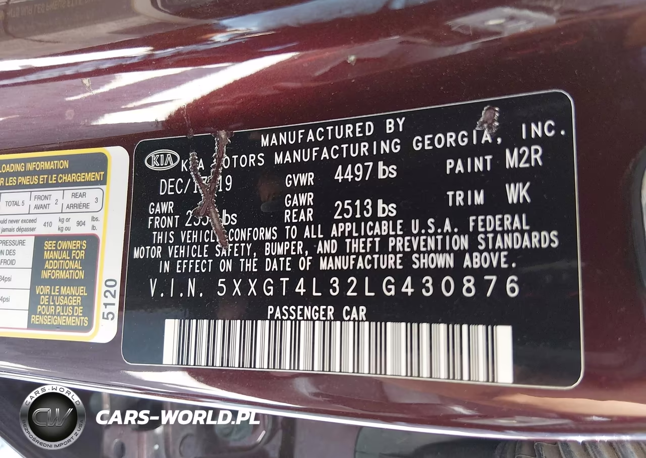 2020 Kia Optima Lx VIN:5XXGT4L32LG430876 - 9