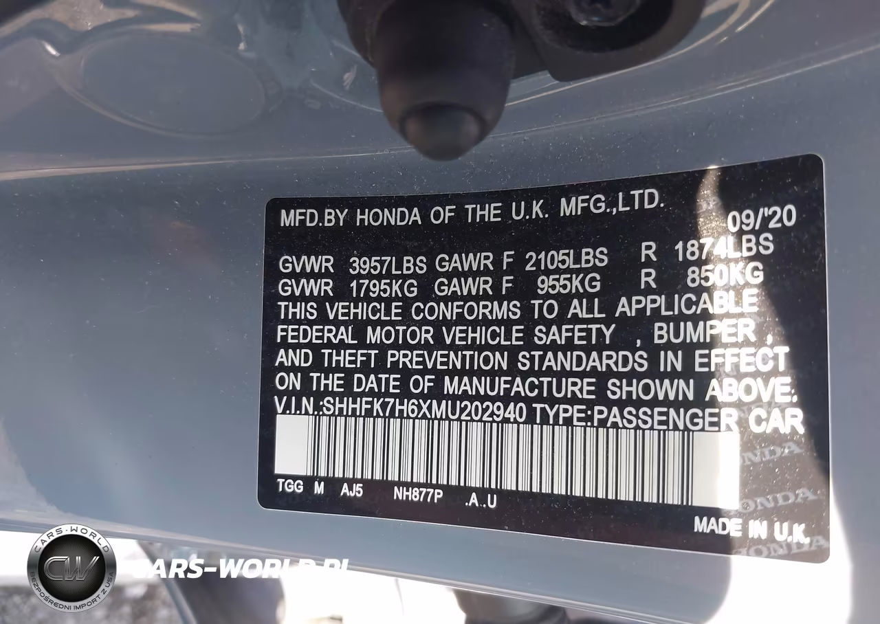 2021 Honda Civic Ex VIN:SHHFK7H6XMU202940 - 9
