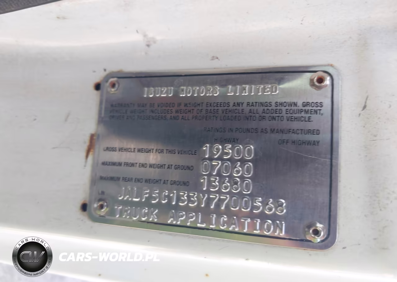 2000 Isuzu Frr VIN:JALF5C133Y7700568 - 8