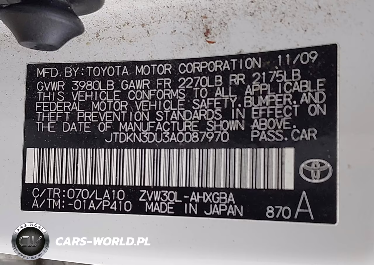 2010 Toyota Prius Iv VIN:JTDKN3DU3A0087970 - 9