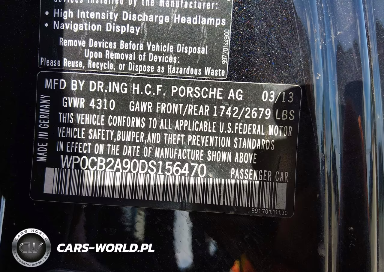 2013 Porsche 911 Carrera 4S VIN:WP0CB2A90DS156470 - 9