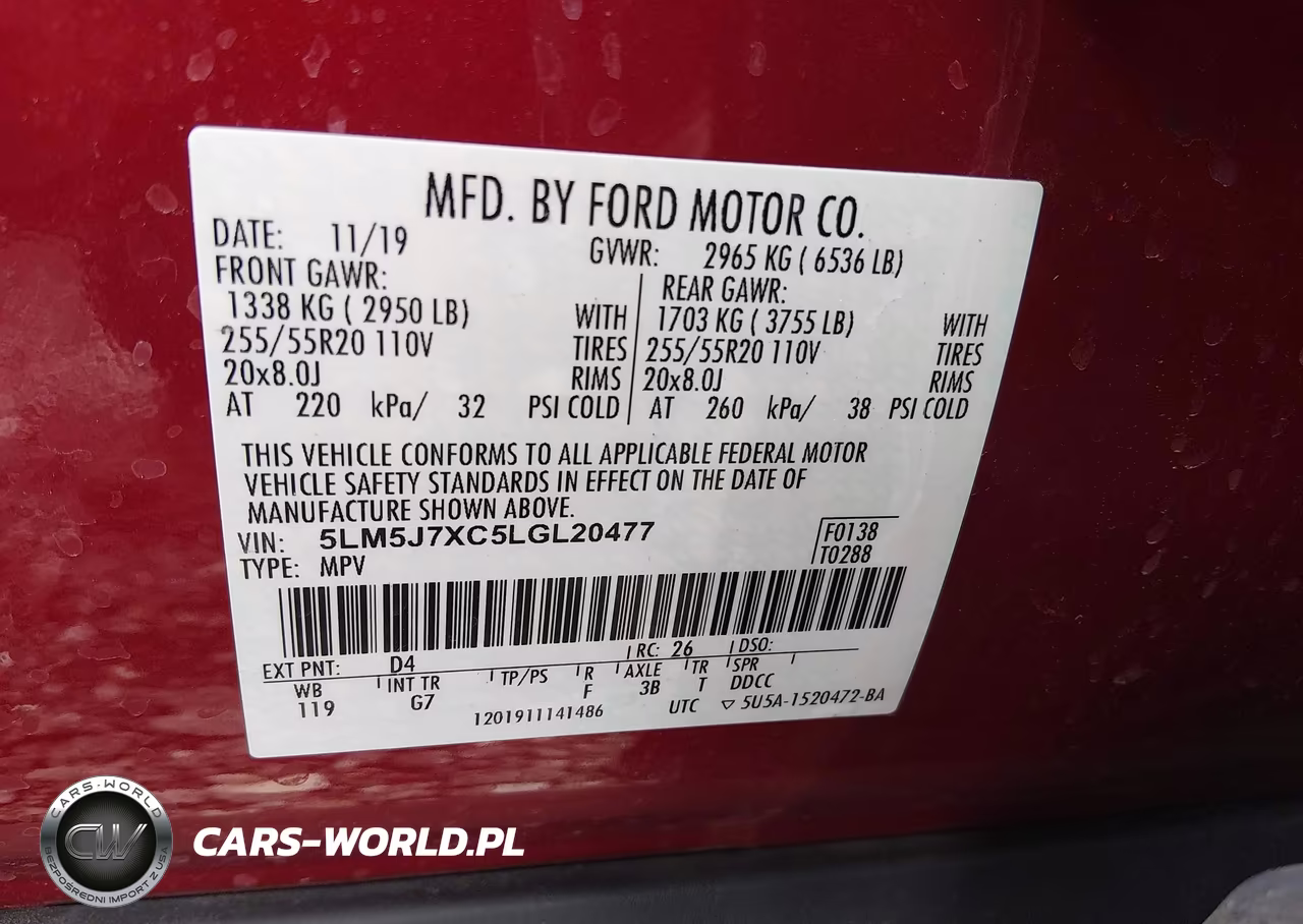 2020 Lincoln Aviator Reserve VIN:5LM5J7XC5LGL20477 - 9