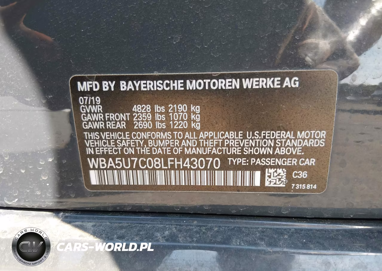 2020 BMW 3 Series M340I VIN:WBA5U7C08LFH43070 - 9