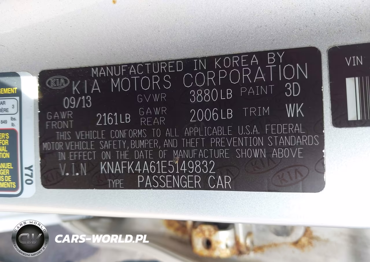 2014 Kia Forte Lx VIN:KNAFK4A61E5149832 - 9