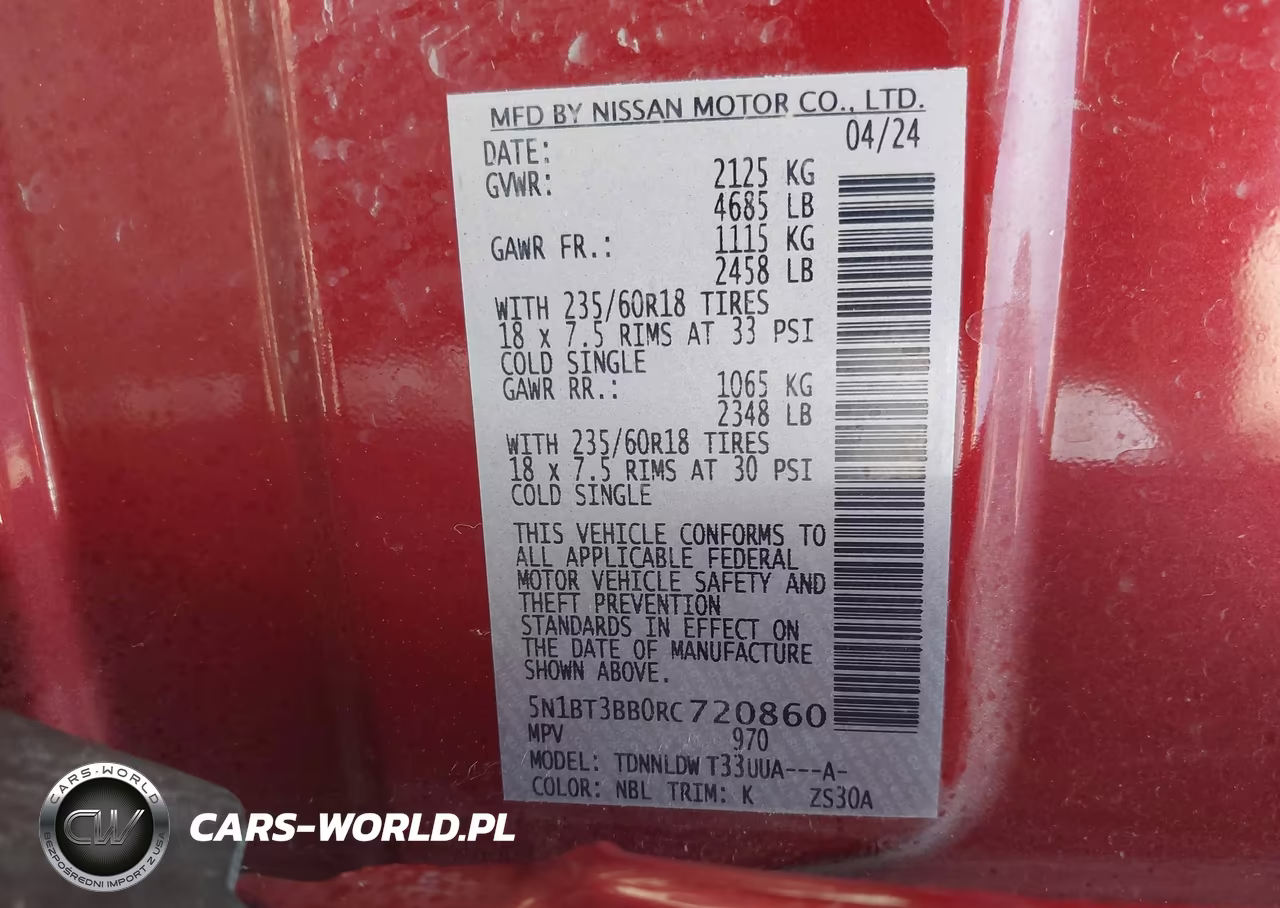 2024 Nissan Rogue Sv Intelligent Awd VIN:5N1BT3BB0RC720860 - 9